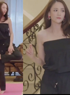 九分裤连体裤女抹胸连体裤