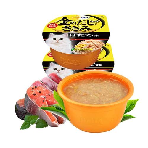 伊纳宝 金味道杯主食罐头 猫罐头 宠物猫零食 INABA猫布丁猫湿粮8