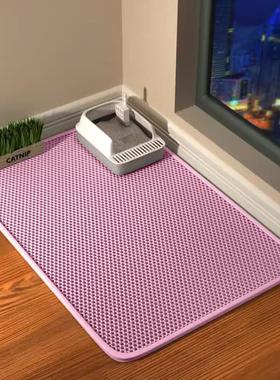 OUOETY狮伽猫砂垫防带出盆垫子防外溅漏控砂地垫超大双层过滤垫宠