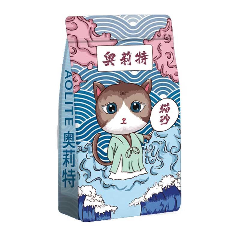 奥莉特猫砂豆腐砂除臭无尘混合猫砂植物猫砂膨润土猫砂 1.5mm白茶