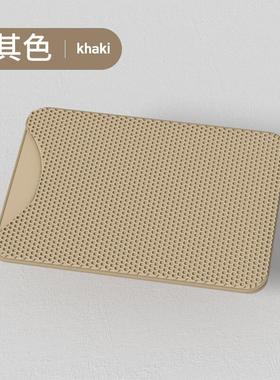 OUOETY狮伽猫砂垫防带出盆垫子防外溅漏控砂地垫超大双层过滤垫宠