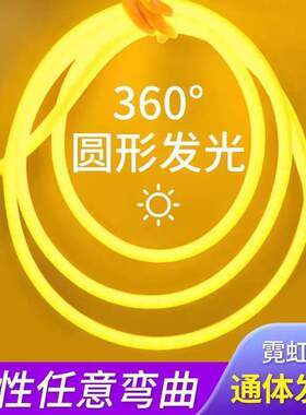 兰州LED灯带360度发光高压220v紫光蓝光金黄色白光户外圆柱形防水