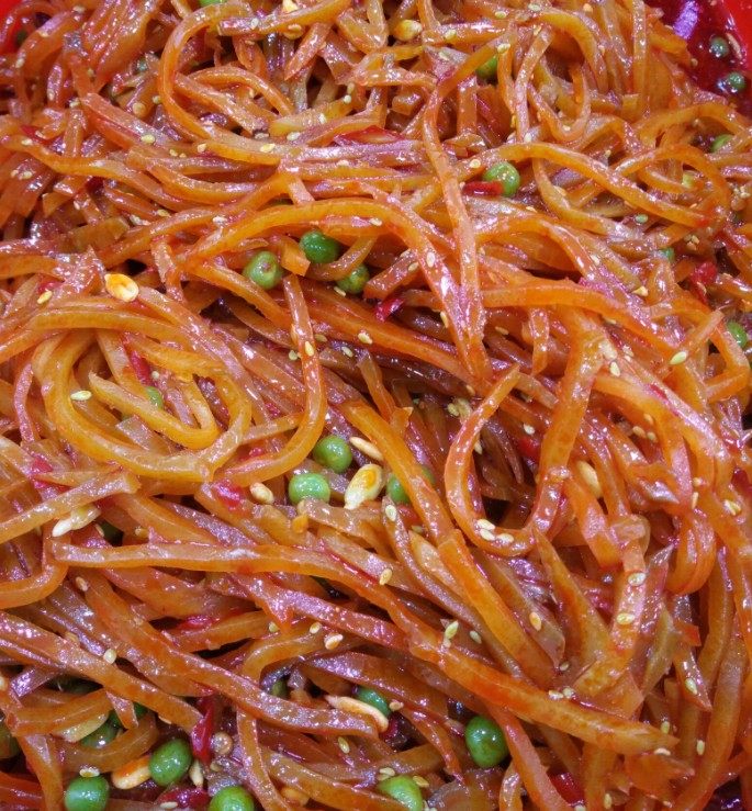 延边朝鲜族拌芥菜疙瘩 香辣芥菜丝 下饭菜延吉风味 250克 3份包邮