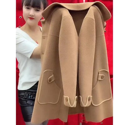送运费险中长款仿羊绒双面呢外套