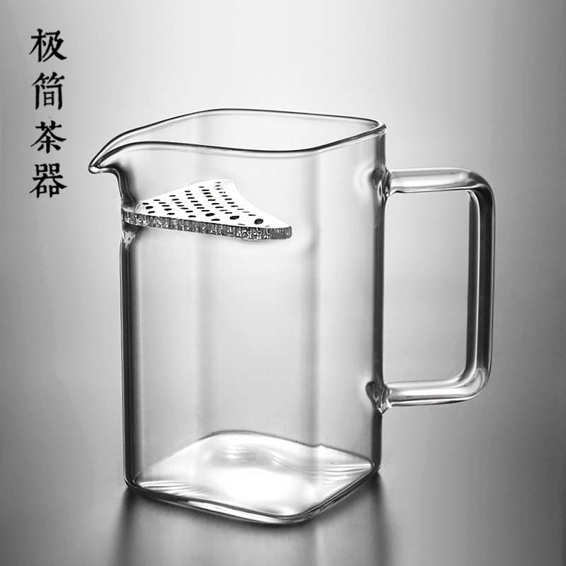 公道杯茶滤一体泡绿茶壶专用