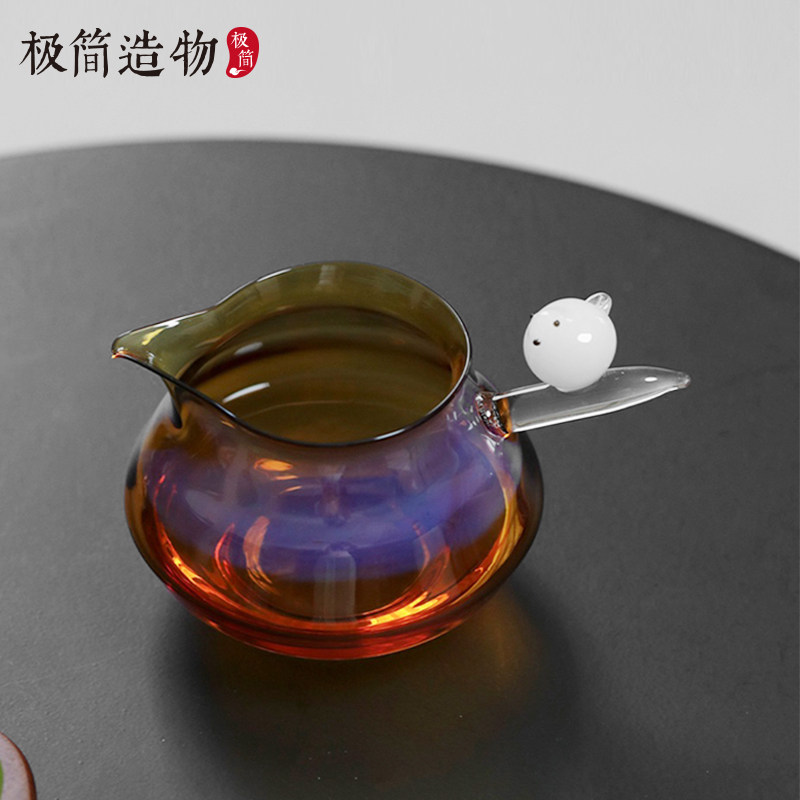 手工吹制高硼硅小鸟公道杯150ML
