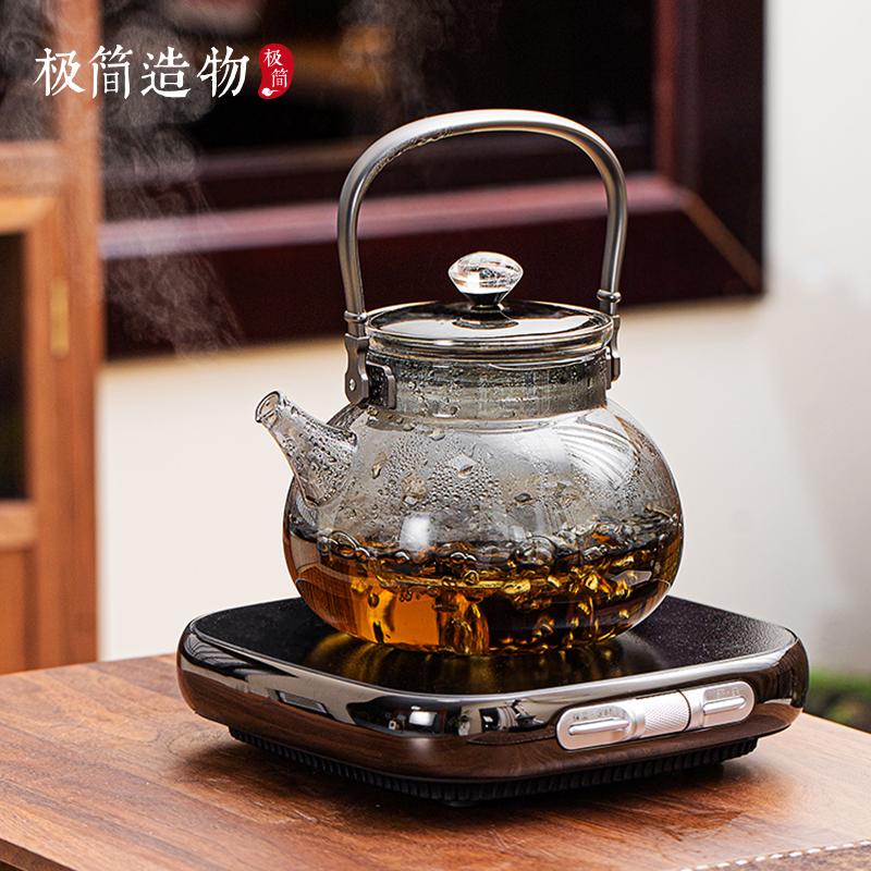 高硼硅玻璃蒸煮一体合金提梁把手