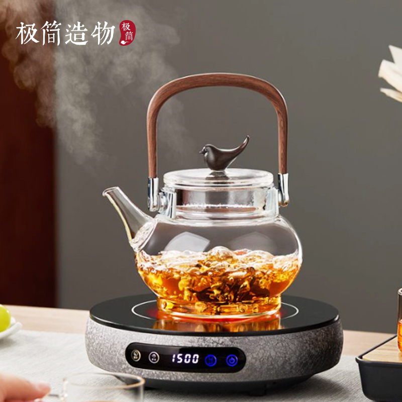 新羽手工木鸢可明火提梁壶