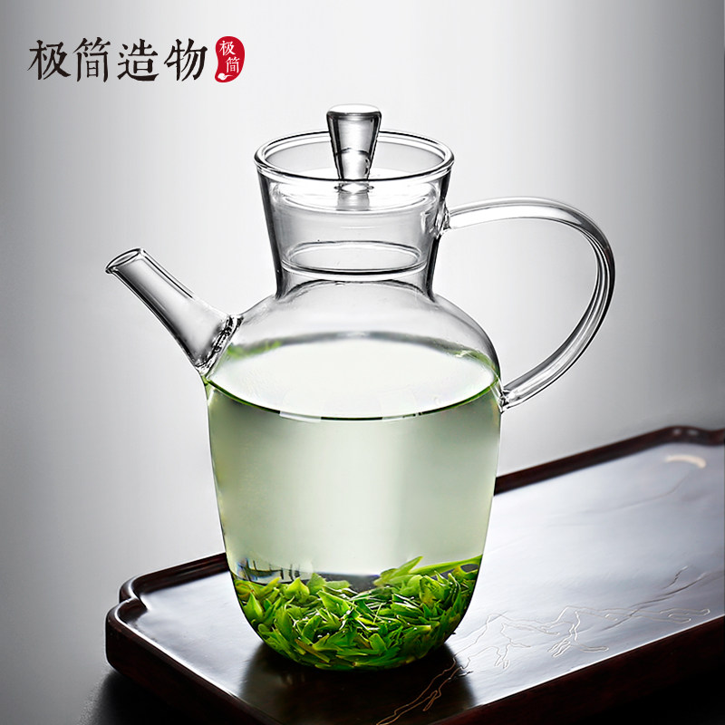 高硼硅玻璃仿宋水经注泡茶壶大容量耐热玫瑰花茶绿茶冷萃中式执壶
