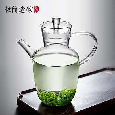 高硼硅玻璃仿宋水经注泡茶壶大容量耐热玫瑰花茶绿茶冷萃中式执壶