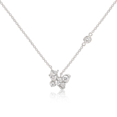 9折 新品 破碎镶钻蝴蝶项链原创小众设计高级感银色精致锁骨链