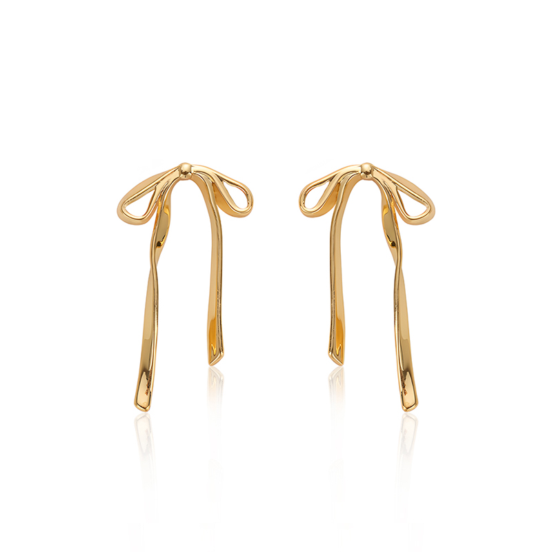 EVESENSE立体缎带蝴蝶结耳钉