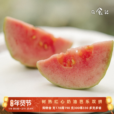 日食记 树熟芭乐红心奶油双拼4.7斤中大果整箱软糯番石榴时令水果