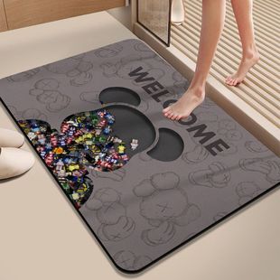 浴室地垫硅藻泥吸水防滑可擦免洗地毯铺垫卫生间厕所门口脚垫子