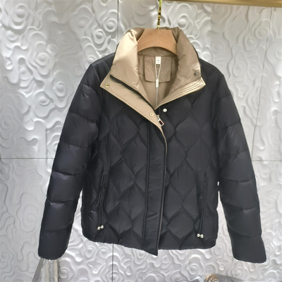 专柜正品时尚收腰显瘦短款立领羽绒棉服棉衣棉袄减龄妈妈冬季女装