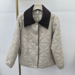 商场同款 2026春季 棉服 翻领显瘦百搭时尚 妈妈中年短外套女春季