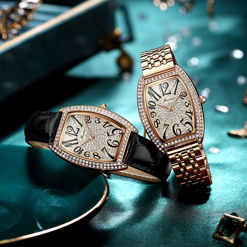 2020年新款手表女士气质轻奢小众石英表时尚复古小方表皮带款女表