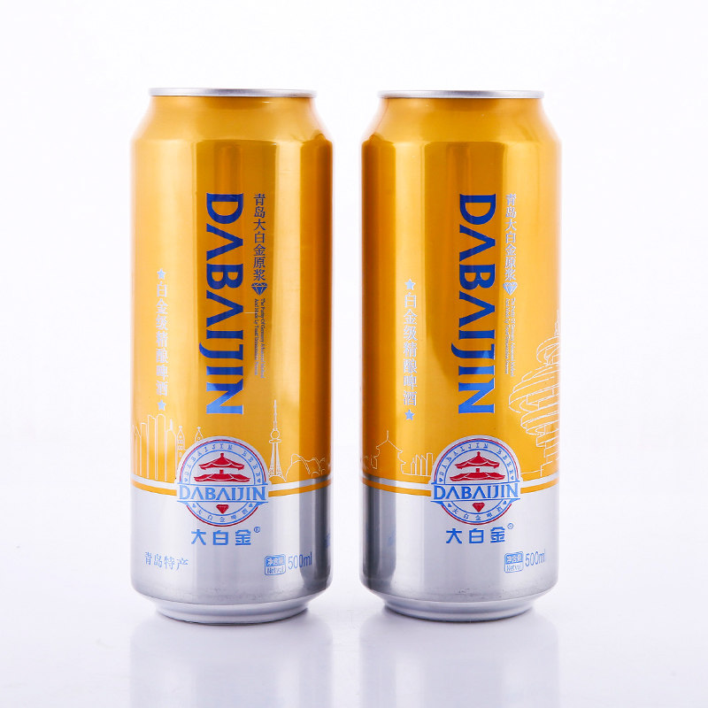 大白金精酿原浆山东青岛特产白啤酒进口小麦酿造新鲜原液500mL*12
