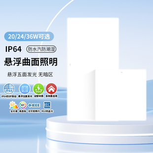 雷士照明厨房灯led全光谱吸顶灯300x600集成吊顶灯厕所灯卫生间灯