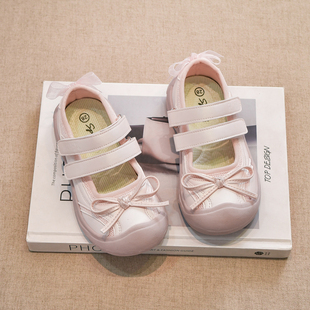 女童鞋子儿童运动鞋2026新款春夏季春款大童芭蕾女宝网面透气单鞋