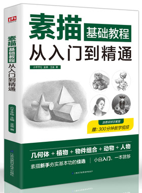 素描零基础教程从入门到精通自学入门教程材书籍铅笔手绘画从单个体石膏几何体成人美术的诀窍临摹范本到精通套人物头像速写绘画