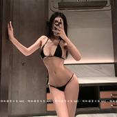 内衣套装 比基尼泳衣女温泉度假沙滩泳装 欧美性感三点式 泄欲海滩