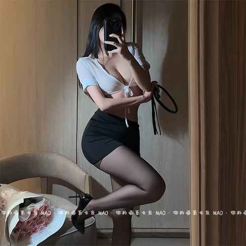 性感秘书制服JK衬衫包臀超短裙女