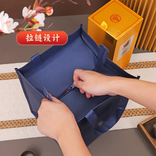 大容量环保袋整箱某台手提袋便携高端送礼袋洋酒白酒礼品袋拉链袋