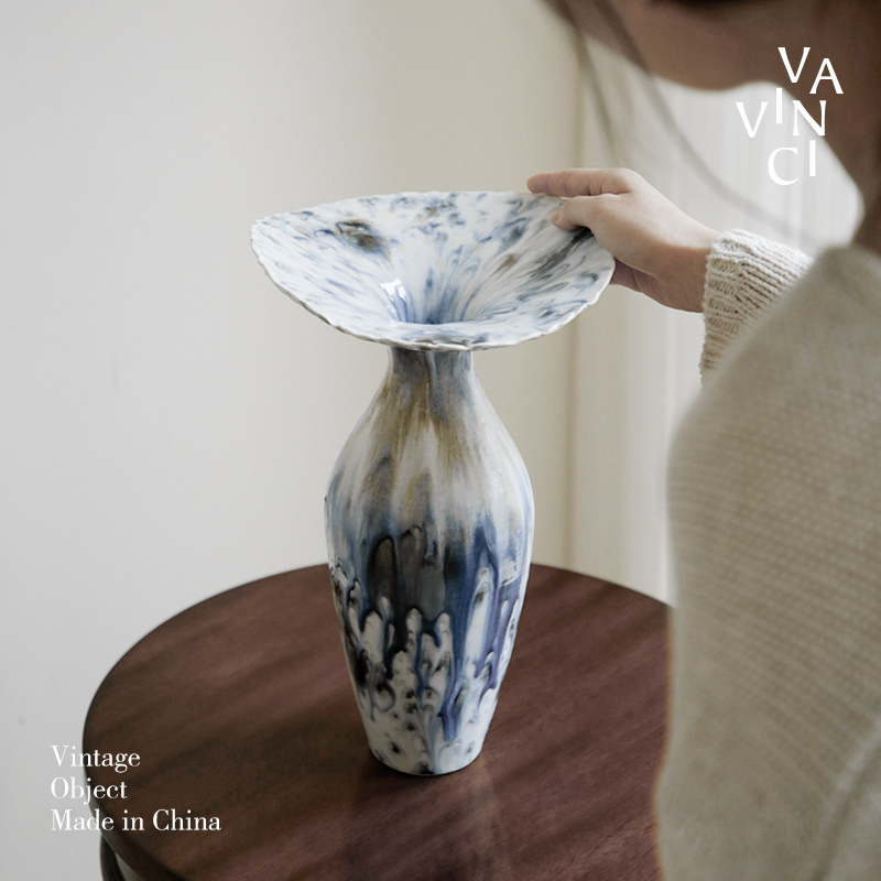 侘寂风水墨艺术花瓶陶瓷新中式