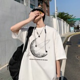 美式纯棉短袖T恤男夏季潮牌宽松大码体恤青少年宽松圆领半袖上衣，男装T恤，电商B219