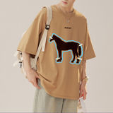 得物品质纯棉重磅潮牌潮流宽松圆领短袖T恤无影墙B219-Y669-P25，男装T恤，电商B219