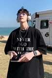 简约风英文标语印花圆领短袖t恤Y279P25，男装T恤，电商B219