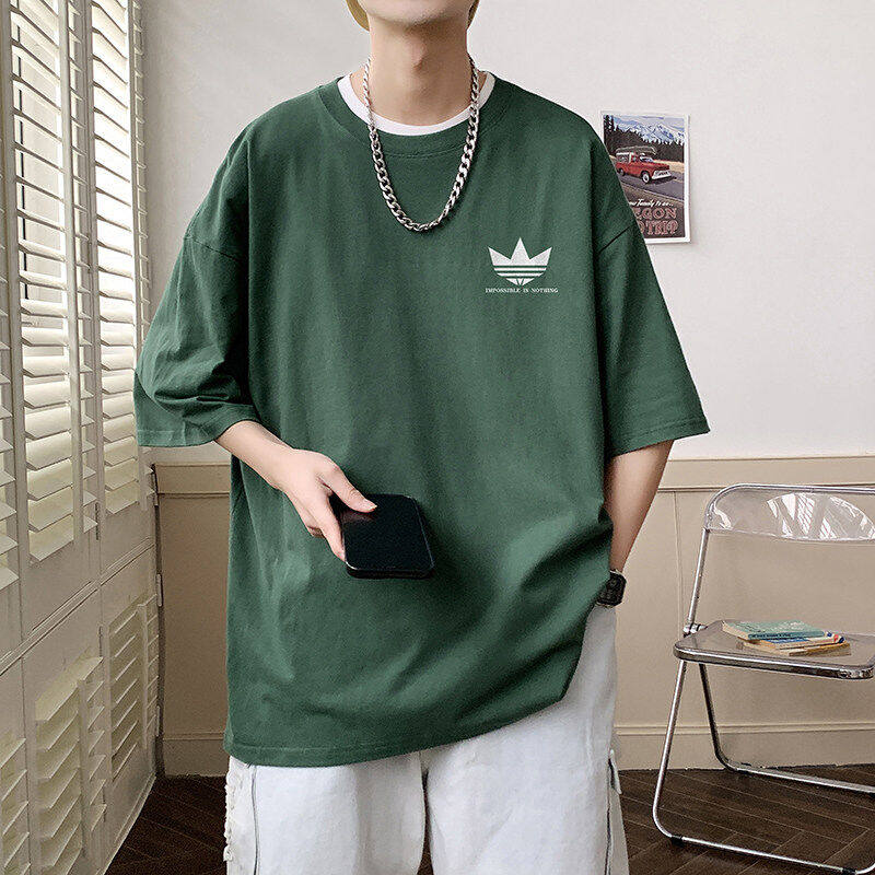 得物品质纯棉重磅潮牌潮流青少年宽松圆领短袖T恤B219-Y366-P25，商品下架区商品下架区，电商B219