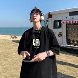 220克夏装新款孤独患者宽松港仔百搭学生休闲圆领短袖t恤Y281P25，男装T恤，电商B219