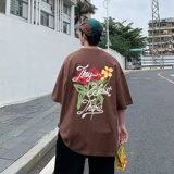 220克夏装新款印花宽松港仔百搭学生休闲圆领短袖t恤Y323P25，男装T恤，电商B219