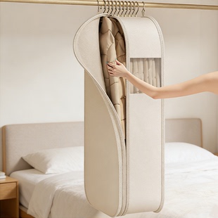 日本羽绒服压缩防尘罩衣柜衣服防尘袋挂式 家用透明衣物挂衣罩袋子