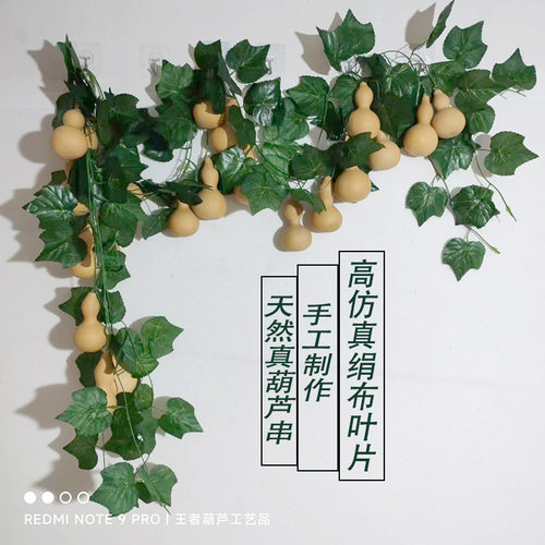 天然葫芦串绿叶装饰仿真绿植