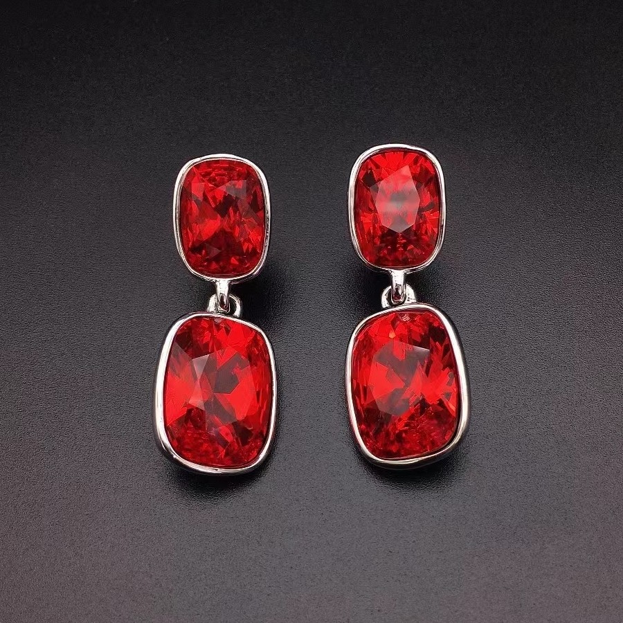 奥地利水晶高级感耳钉长款大耳环气质耳坠女大气精致新年礼物