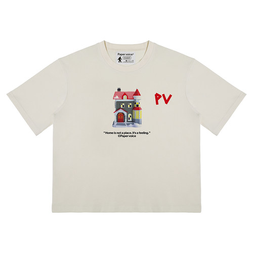 Papervoice小众时髦短袖T恤boxy