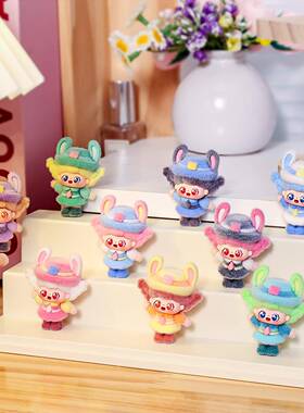 新款兔子警官甜崽萌粒公仔 diy饰品配件植绒公仔潮玩桌面摆件