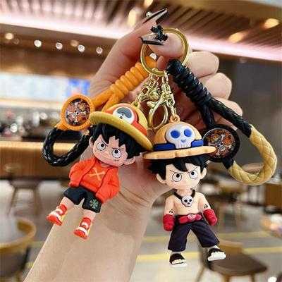 网红卡通海贼王新款路飞公仔男生书包挂件娃娃机小礼品钥匙扣