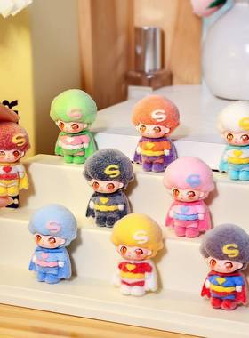 跨境萌粒超人迪迪植绒小公仔 diy钥匙扣配挂件桌面小摆件饰品