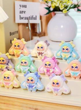 冬日娃三岁植绒萌粒公仔 diy钥匙扣挂件桌面摆件潮玩盲盒盲袋