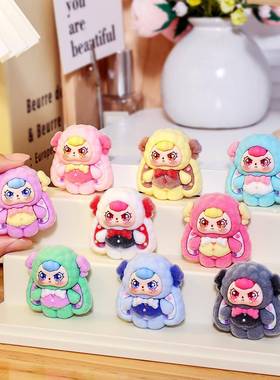 创意植绒斯诺克娃三岁萌粒公仔装饰品钥匙扣配件办公桌面摆件