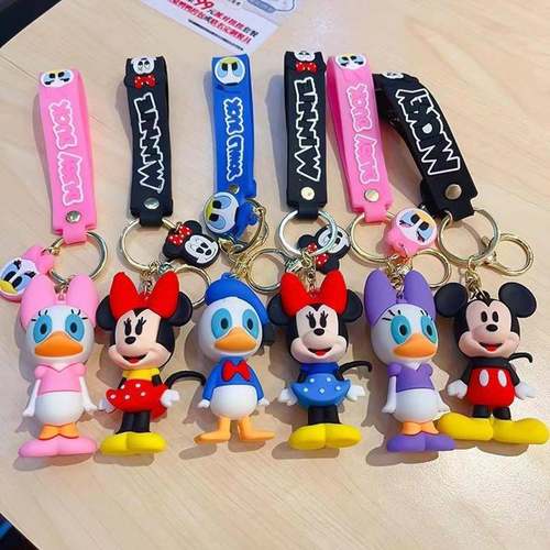 卡通米老鼠米奇米妮玩偶公仔钥匙扣精致情侣书包汽车包包挂饰挂件