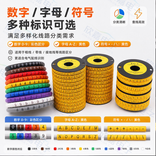 EC数字字母号码管0.5-35mm²