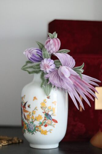 【现货】扬州绒梅绮绒花 江苏省级非遗 始于唐朝 故宫款石榴佛手