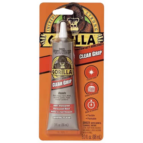 国内现货/美国Gorilla大猩猩 多用途防水快干户外强力胶 透明88ml