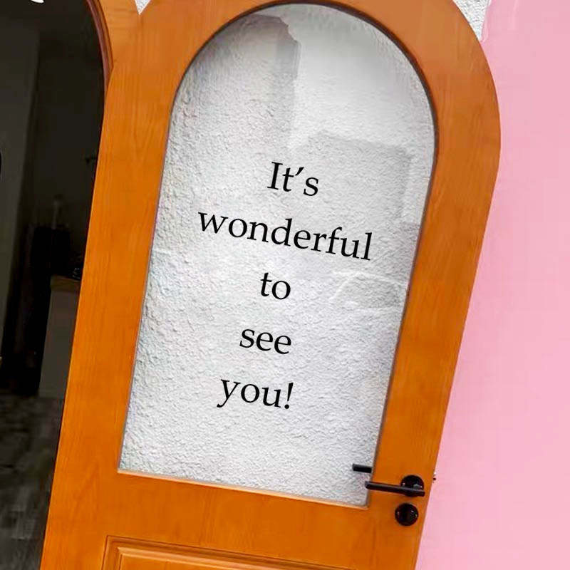 see you时尚简约ins风英文贴纸网红咖啡服装店铺玻璃镜子拍照装饰