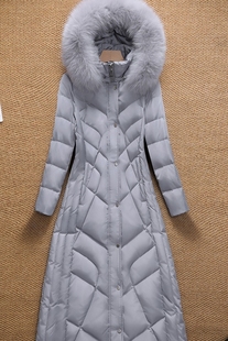 2025新款羽绒棉服女超长款上档次韩版修身加厚长款羽绒棉服到脚踝